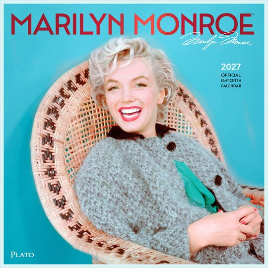 Plato; Marilyn Monroe OFFICIAL | 2027 12 x 24 Inch (Hanging) Monthly Square Wall Calendar | Foil Stamped Cover; Category:Wall Calendars; Image:1